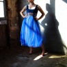 Robe en tulle mi longue sans manches, fabrication francaise