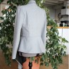 Asymmetrical peplum shawl collar jacket made to measure