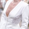 White long peplum wedding women blazer