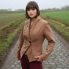 Veste marron asymétrique femme