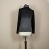 Black short woolen asymmetrical jacket