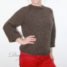 Women raglan sleeve hand knitted warm woolen sweater