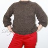 Women raglan sleeve hand knitted warm woolen sweater