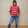 Hand knitted women raglan sweater