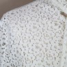 White lace blouse bow tie high neck ,  made in france