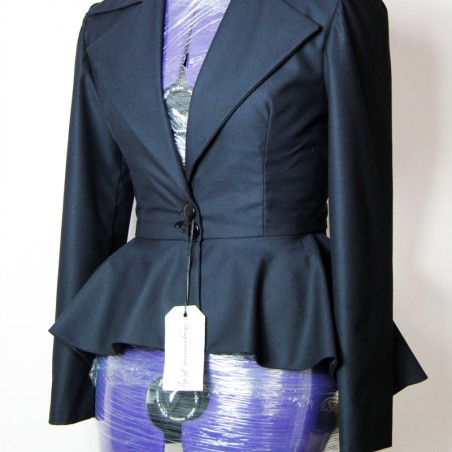 Single breasted asymmetrical peplum women blazer, made to measure