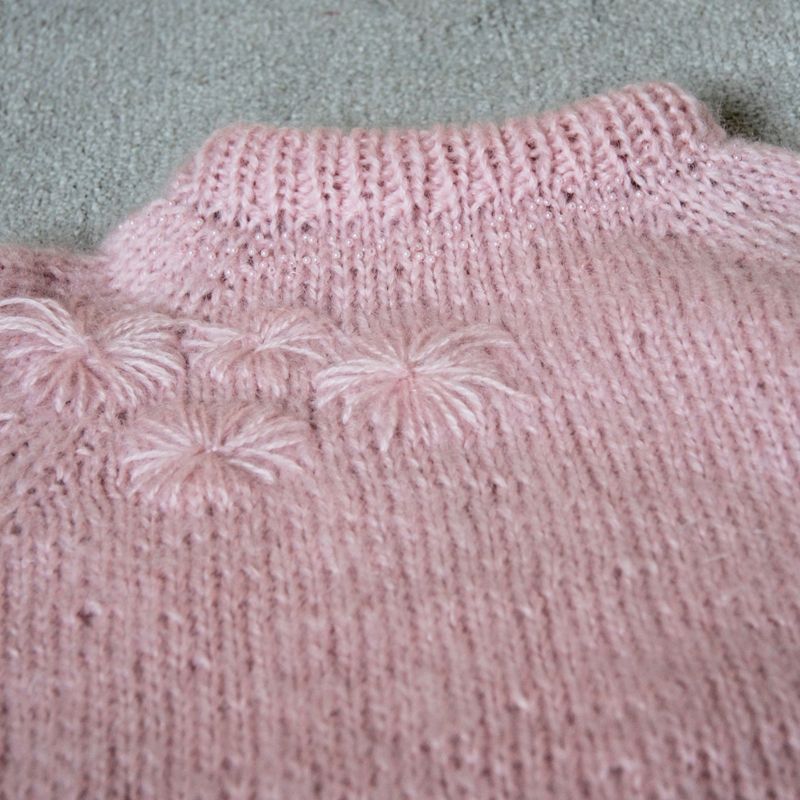 Hand knitted mohair sweater