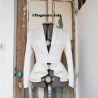 Asymmetrical peplum, shawl collar white or black blazer, made to measure